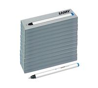 LAMY T11 Juego de 12 cartuchos de tinta con gran suministro de tinta y punta de acero inoxidable en color azul (borrable) para bolígrafo modelo 311 Lamy Balloon - 36 minas