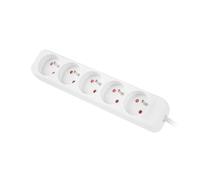 Lanberg Cable de extensión LANTER 1,5 m 5x 230 V blanco de cobre