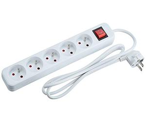 Lanberg 1.5M White LANTERGE Curve 5X 230V PL with Circuit Breaker, Full Copper