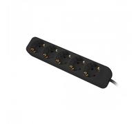 Lanberg 5 Schuko Socket Extension 1.5m - Black Plug Strip with 5 outlets, child protection, and CE certification for safe energy consumption up to 2500W, perfect for home and office use.