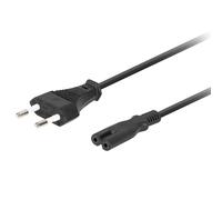 lanberg CA de c7ca de 10cc de 0018 de BK CEE 7/16 Euro a Conector IEC 320 C7 Hembra Cable de alimentación, 1,8 m, Color Negro