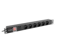 Lanberg pdu-06e-0200-bk unidad de distribución de energía (pdu) 6 sa