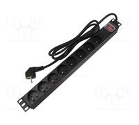LANBERG PDU-08E-0200-BK Regleta de alimentación