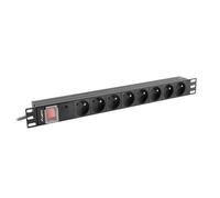 Lanberg power strip pdu rack 19" (1u, 16a, 8x 230v pl, 2m)