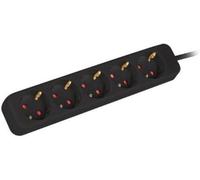 Lanberg ps0-05f-0300-bk base múltiple 3 m 5 salidas ac interior negro