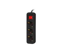 Lanberg ps1-03f-0150-bk base múltiple 1,5 m 3 salidas ac interior neg