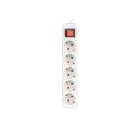 Lanberg ps1-05f-0300-w base múltiple 3 m 5 salidas ac interior blanco