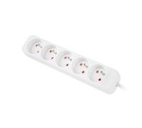 Lanberg Cable de extensión LANTER 1,5 m 5x 230 V blanco de cobre