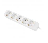 Lanberg strip 5 schuko sockets white 1.5m