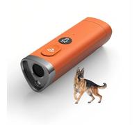 Lancoon Ahuyentador Ultrasónico de Mano para Perros con Modo Linterna Detenedor de Ladridos Recargable de Larga Duración Entrenamiento del Comportamiento Fácil de Usar para Perros Interior Exterior
