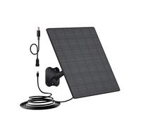 Lancoon Panel Solar 10W para Cámaras Seguridad IP66 Impermeable con Cable 3m Puerto USB C & DC 5.5x2.1mm Montaje Ajustable para Cámara Exterior