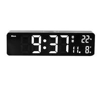 Lancoon Reloj de Pared Digital Multifuncional, 10 Pulgadas LED Pantalla Grande con Brillo Ajustable Botón Táctil Luz Nocturna 12/24 Horas para Salón Oficina