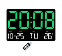 Lancoon Reloj Despertador Digital con Mando a Distancia Temperatura Fecha Snooze Sobremesa Montado en la Pared 4 Niveles de Ajuste de Brillo ℃/℉ Interruptor para Sala de Estar Dormitorio