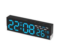 Lancoon Reloj Despertador Digital de Sobremesa con Luz Ambiente Temperatura Semana Pantalla LED Snooze Brillo Ajustable Fácil de Leer para Casa Oficina Dormitorio