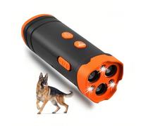Lancoon Ultrasónico Ahuyentador de Perros con Linterna Triple Cabezal Dispositivo de Adiestramiento Antiladridos Largo Alcance Fácil de Llevar Interior Exterior para Perros Pequeños Medianos Grandes