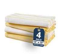 LANE LINEN Juego de 4 toallas de cocina de algodón para secar platos, 18 x 28 pulgadas, toallas de mano de cocina, paños de cocina absorbentes, toallas para cocina, juego de toallas de cocina de