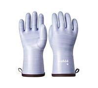 LANON Protection Wahoo Silicona Líquida Guantes Barbacoa, Ahumador Resistente Al Calor, Impermeable, Guantes Horno Profesional para Cocina, Parrilla, Hornear, Microwave, Púrpura, Tamano L