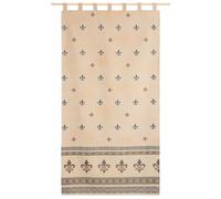Lanovenanube Cortina Alpujarreña con Trabillas, Flor DE lis Nº52 140x260 cm | Jacquard 50% algodón/50% poliéster. Fabricada en España. Resistente, fácil de cuidar, deja pasar el aire y aísla del frío.