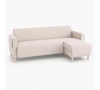 Lanovenanube - Funda Chaise Longue Acolchado Mallorca - Práctica Reversible 280 cm - Color Marfil