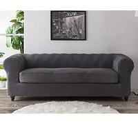 Lanovenanube - Funda sofá Chester Milan - Bielástica - 3 plazas - Color Gris C10