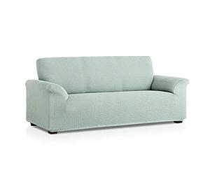 Lanovenanube Funda sofá Ibiza Multielástica 3 plazas Menta C23 | 60% poliéster 35% algodón 5% elastómero. Sistema Pattern Fit con espumas de ajuste. Lavable y adaptable.