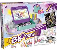 Lansay Cofre Creativo BLOPENS Fantástico – Set de dibujo infantil con rotuladores, plantillas Lila