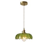 LANTANB Lámpara colgante de cristal con forma pétalo creativa, lámpara estilo nórdico, techo base, un solo cabezal montaje empotrado, decorativa for balcón y restaurante