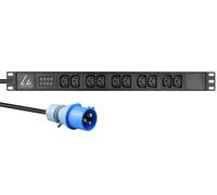 Lanview Regleta de alimentación para rack 1U, 10 tomas C13, 16A, 3m