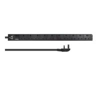 Lanview Regleta de alimentación para rack con 10 enchufes UK y cable de 5m