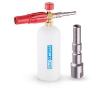 Lanza de espuma HYDROLINE, boquilla para cañón de espuma de alta presión compatible con hidrolimpiadoras Nilfisk Professional Alto KEW, 1000 ml, 60 °C, regulación de espuma y chorro, color rojo