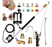 Lanza Telescopica Para Hidrolimpiadora 1,5m-6,3m – 4000 PSI | Compatible Con Kärcher HD HDS | Incluye Boquillas y Correa