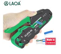 LAOA-Alicates de prensado de red 6P 8P, pelacables de red, cortador de alambre, alicates de corte, reparación de instalación de Red, hecho en Taiwán LA195103