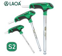 LAOA-llave Allen Universal de doble extremo, destornillador hexagonal de cabeza esférica, mango tipo T, reparación de automóviles, 1 unidad 10mm LA152315