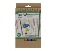 Lapices acuarelables titan arts creative estuche de 12