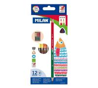 Lápices bicolor milan 7112312/ 2.9mm/ 12 unidades/ colores surtidos