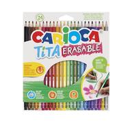 Carioca Lápices borrables TITA de resina, cuerpo hexagonal – 24 uds