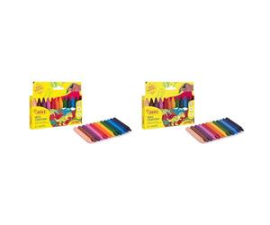 Lapices cera jovicolor caja de 12 colores surtidos (Paquete de 2)
