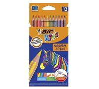 Lápices Color BIC Kids Evolution Stripes, Caja x12