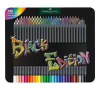 Lápices Color FABER-CASTELL Black Edition, Caja Metal x100 Colores
