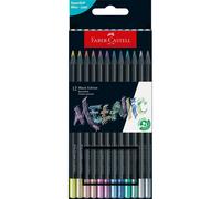Lápices Color FABER-CASTELL Black Edition Metallic, Caja x12 Colores