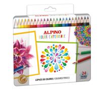 Lapices de colores alpino color experience estuche de metal de 24