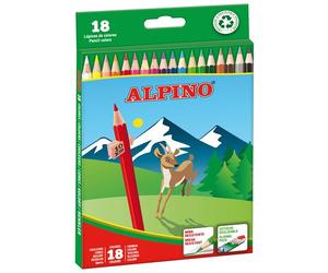 Lapices de colores alpino largos estuche de 18