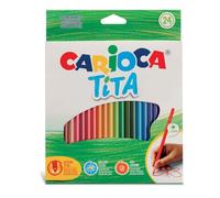 Lapices de colores carioca tita hexagonal estuche de 24
