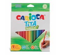 Lapices de colores carioca tita triangular estuche de 24