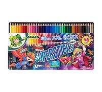 Lápices de colores extragrandes JOLLY Supersticks para niños en estuche de metal XXL, con 48 lápices, 3000-0494