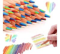 Lápices de Colores, Lápiz Arcoíris, Lápices Multicolores para Dibujo Artístico, 40 Piezas, 7 en 1 Lápices Multicolor, Rotuladores Lettering Profesionales para Colorear y Pintar, Adultos