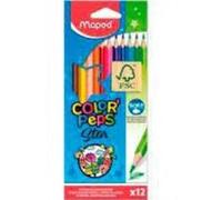Lapices de colores maped triangulares caja de 12 unidades colores surt
