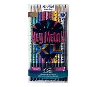 Lapices de colores mooving metalizados estuche de 12