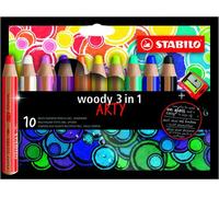 Lapices de colores stabilo woody 880 3 en 1 arty line estuche de 10 (i