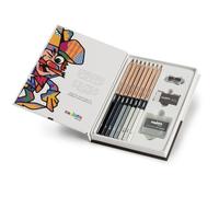 Lapices de grafito carioca plus set de dibujo (lapices, afilalapiz y g